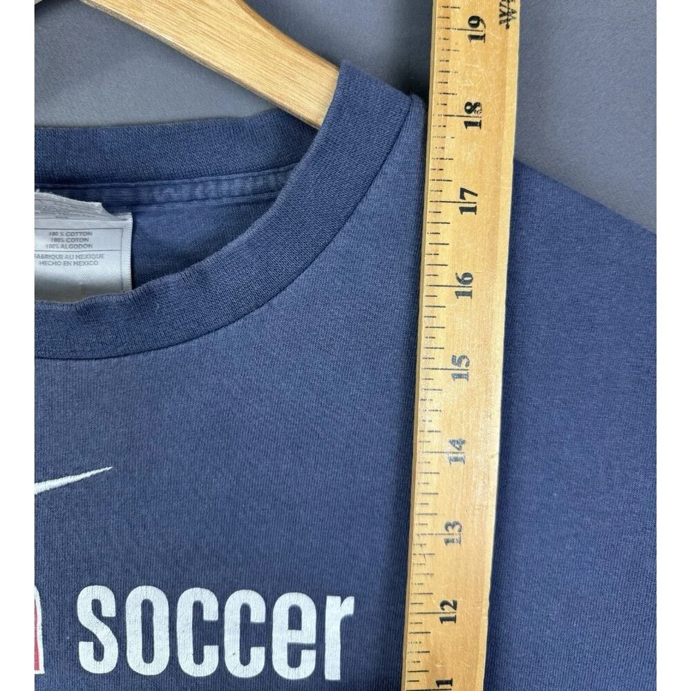 Vintage Y2K Nike Mid Swoosh USA Soccer Long Sleeve Cropped Womens Sports - Picture 15 of 15
